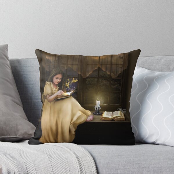 The Magic of Books Throw Pillow
