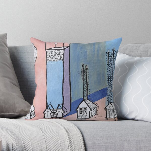 Waterflat Throw Pillow