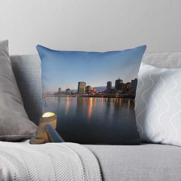 Brisbane At Dawn Throw Pillow