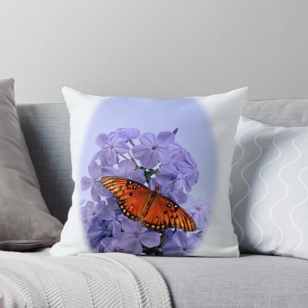 Item preview, Plumbago and Gulf Fritillary designed and sold by Roger Otto.