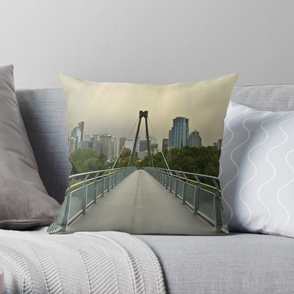 Calgary Skyline Throw Pillow