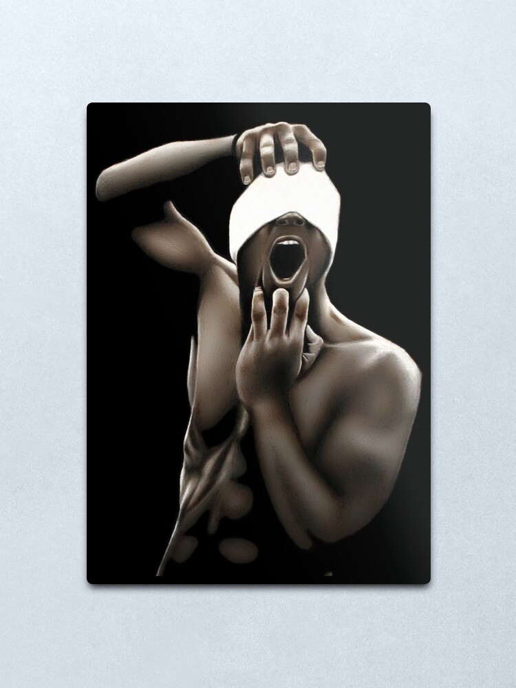 Alternate view of Descended (Color pencil drawing) Metal Print