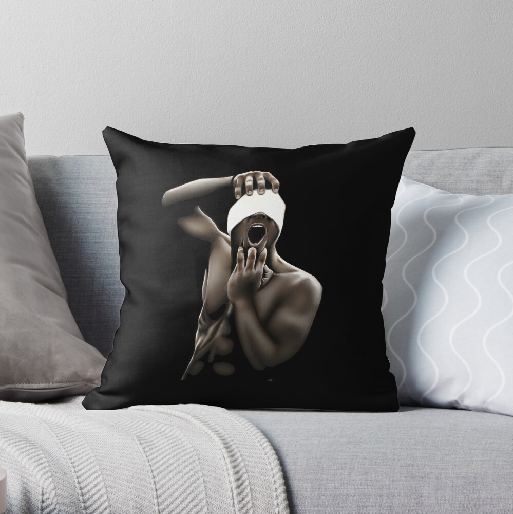 Descended (Color pencil drawing) Throw Pillow