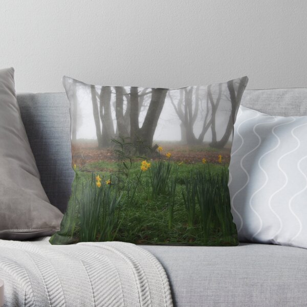 Winter daffodils Throw Pillow