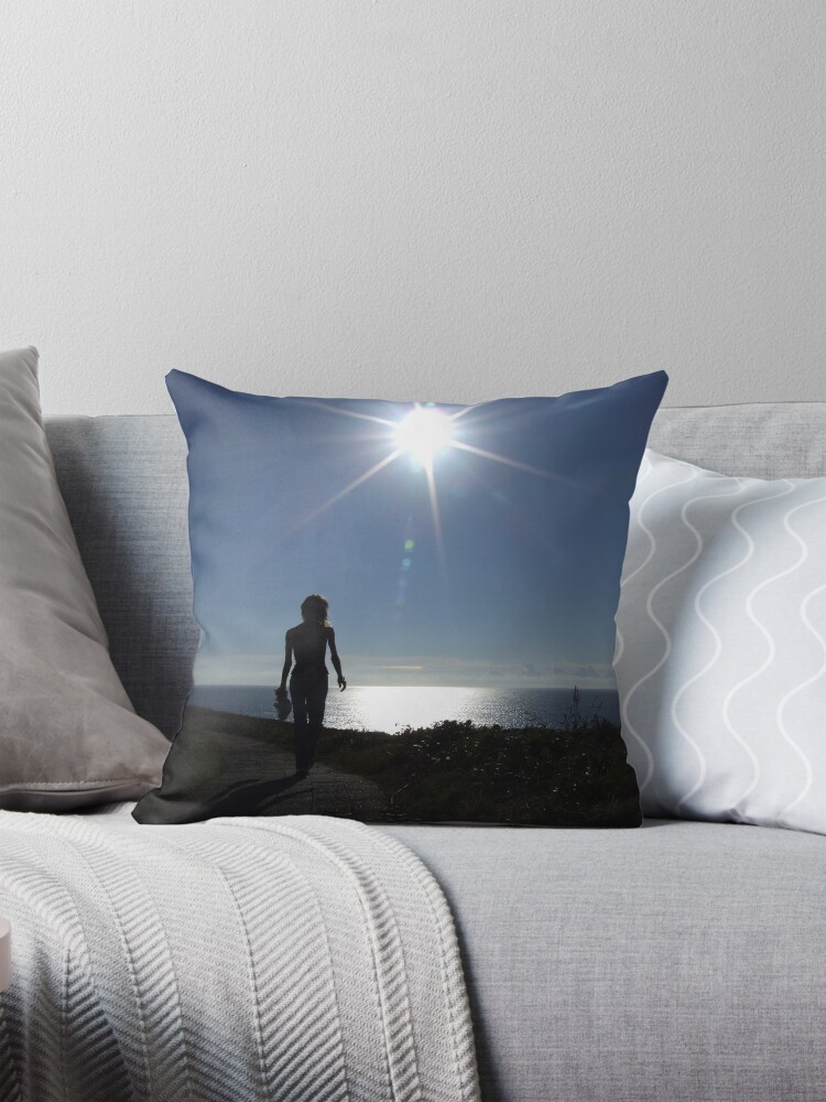 Thumbnail 1 of 4, Pillow, Early Morning Walk designed and sold by theoddshot.