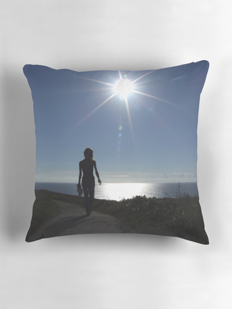 Thumbnail 3 of 4, Pillow, Early Morning Walk designed and sold by theoddshot.
