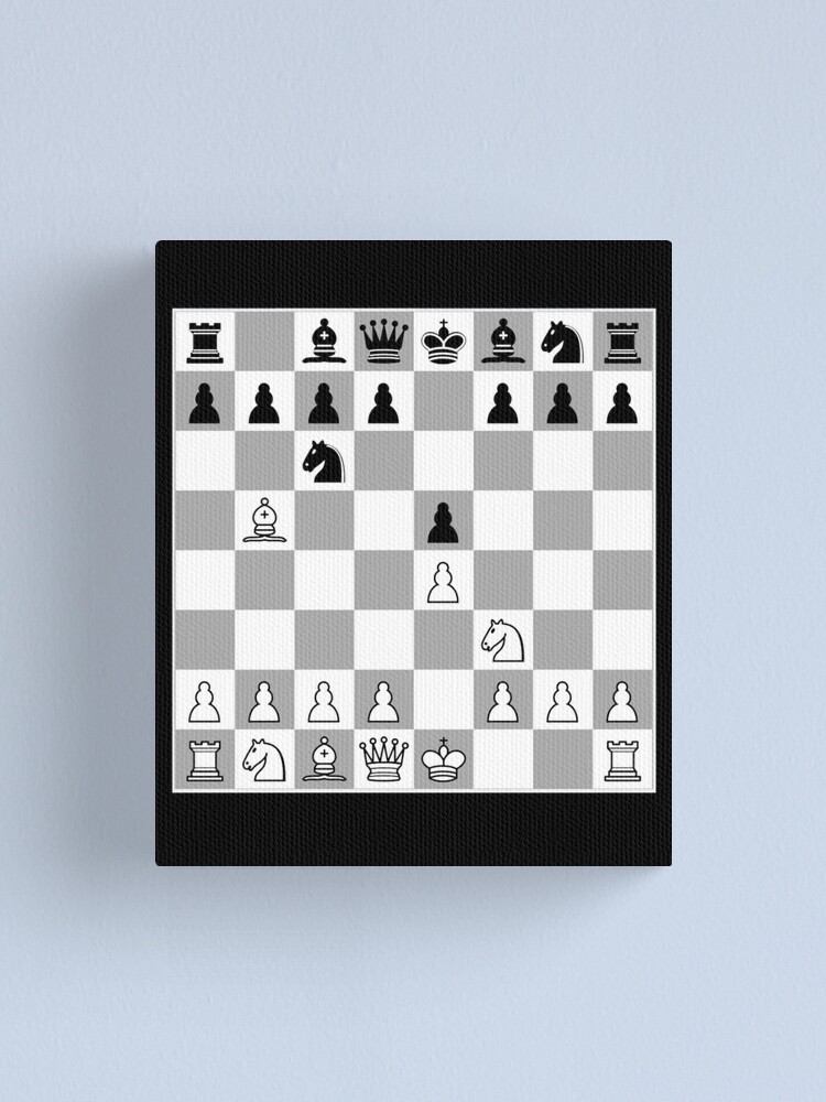 Chess Opening Ruy Lopez Spanish Game Player 1.E4 Art Board Print