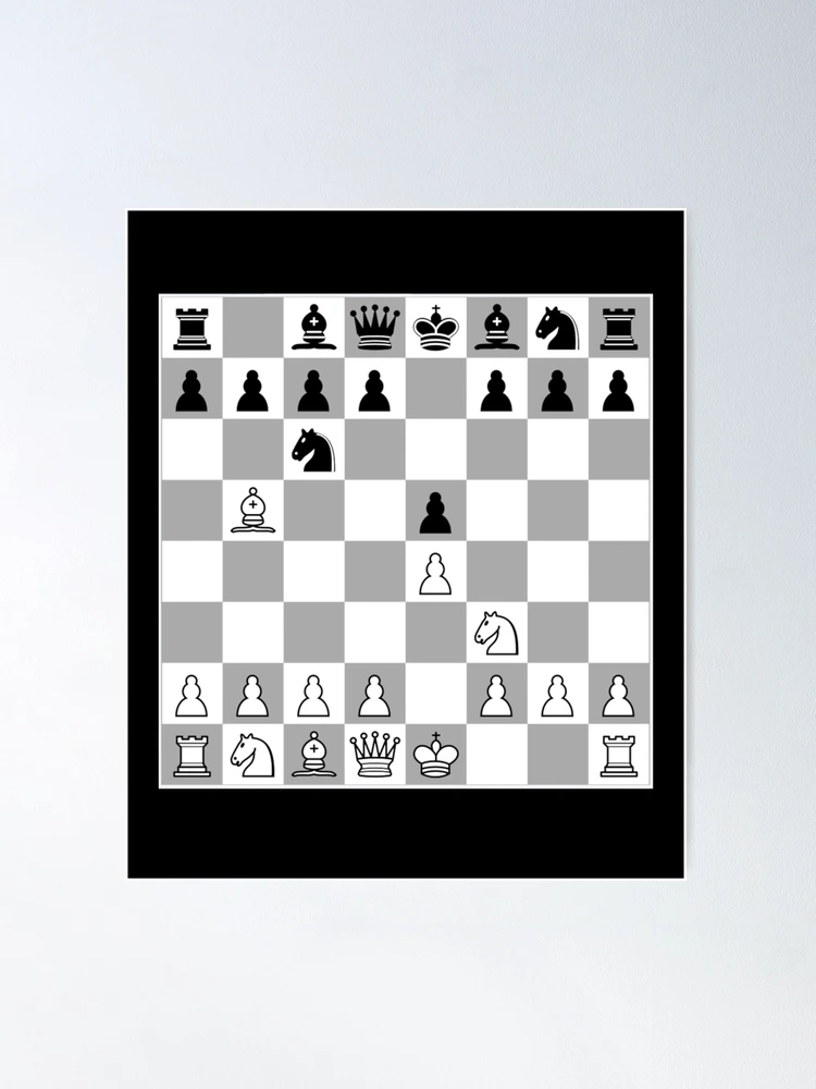 Chess Opening Ruy Lopez Spanish Game Player 1.E4 Poster for