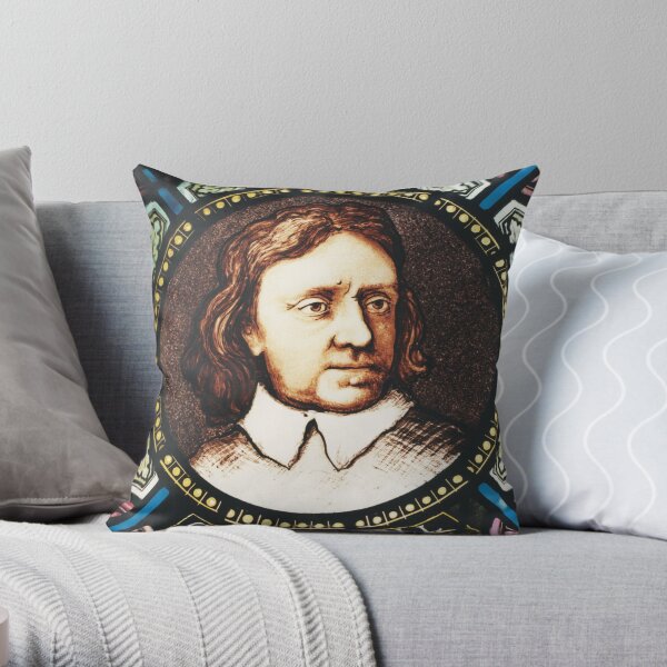 Portrait of Oliver Cromwell Throw Pillow