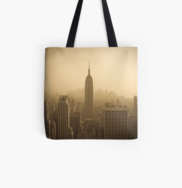 Empire State Building and Manhattan Skyline (Alan Copson ©) All Over Print Tote Bag