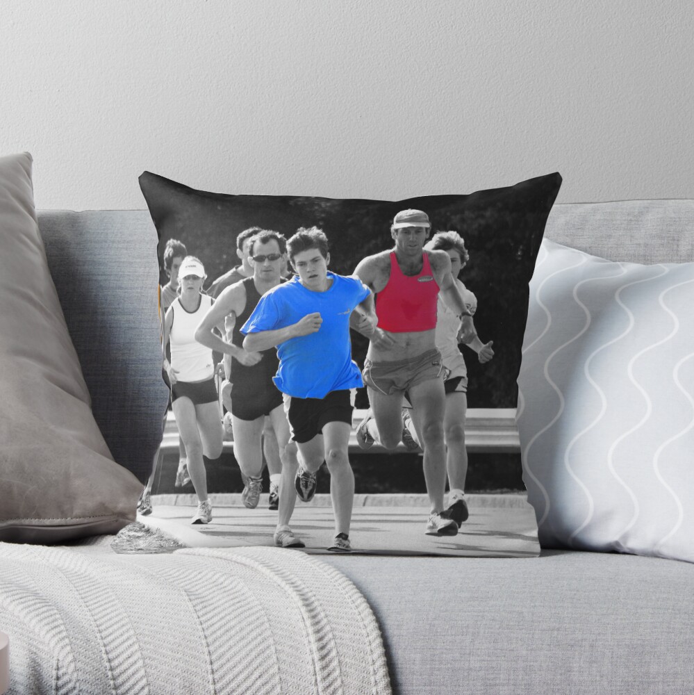 Fun Runners Throw Pillow