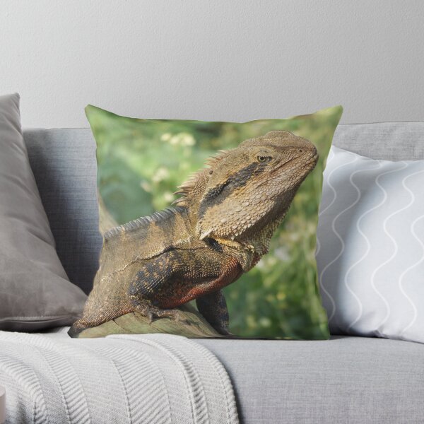 Water Dragon Throw Pillow