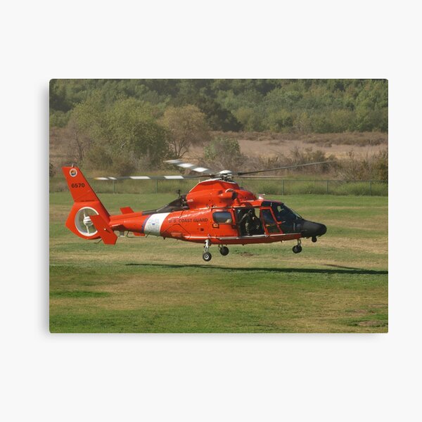 US CG 6570 Helicopter at AHAS 2015 Los Angeles Canvas Print