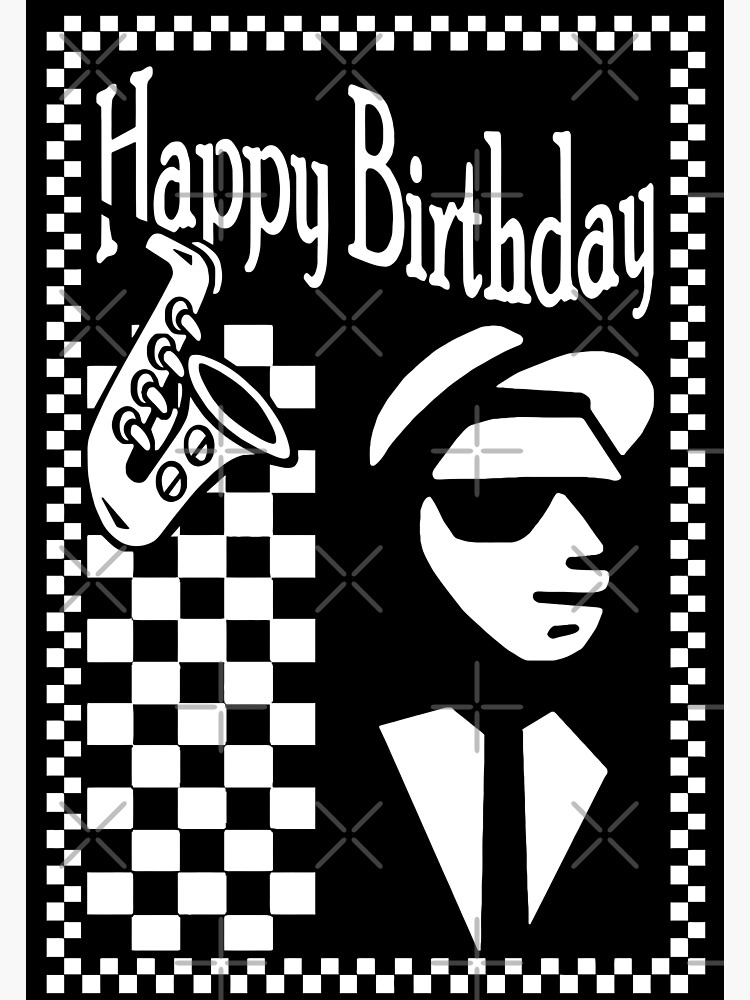 Carte De Vœux Cadeau De Joyeux Anniversaire Cadeau Ska Par Indycowa Redbubble