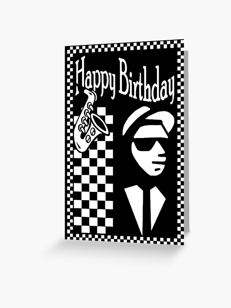 Carte De Vœux Cadeau De Joyeux Anniversaire Cadeau Ska Par Indycowa Redbubble