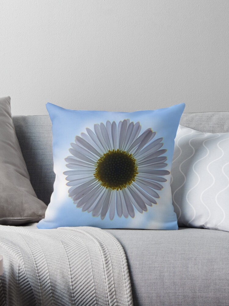 Thumbnail 1 of 3, Throw Pillow, Daisy in the Sky designed and sold by Trevor Farrell.