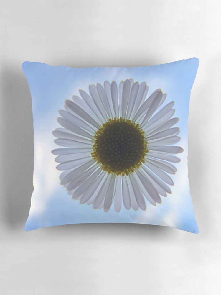 Thumbnail 3 of 4, Pillow, Daisy in the Sky designed and sold by theoddshot.