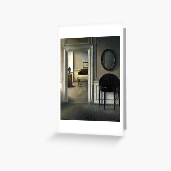 Vista previa del artículo con la obra «Vilhelm Hammershoi - Interior con espejo», diseñado y vendido por ArtExpression.