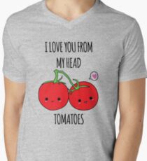 I Love You From My Head Tomatoes Men's V-Neck T-Shirt