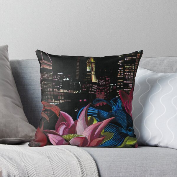 Item preview, Fish and Flowers (Black/Pink) designed and sold by sadeyedartist.