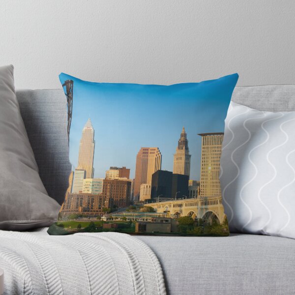 Cleveland Ohio (Alan Copson ©) Throw Pillow