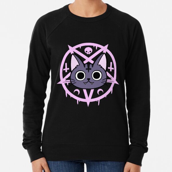 Black Meowgic 04 | Nikury Lightweight Sweatshirt