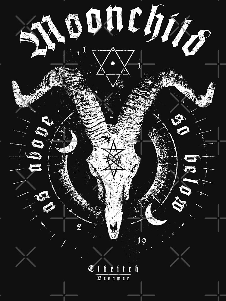 Moonchild - as above so below - Goat - Eldritch Dreamer - Lovecraftian Cthulhu mythos wear by eldritchdreamer