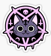 Schwarzes Meowgic 04 Sticker