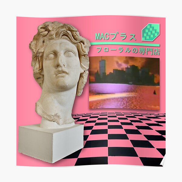 Vaporwave Posters Redbubble - how to get a statue on eg roblox