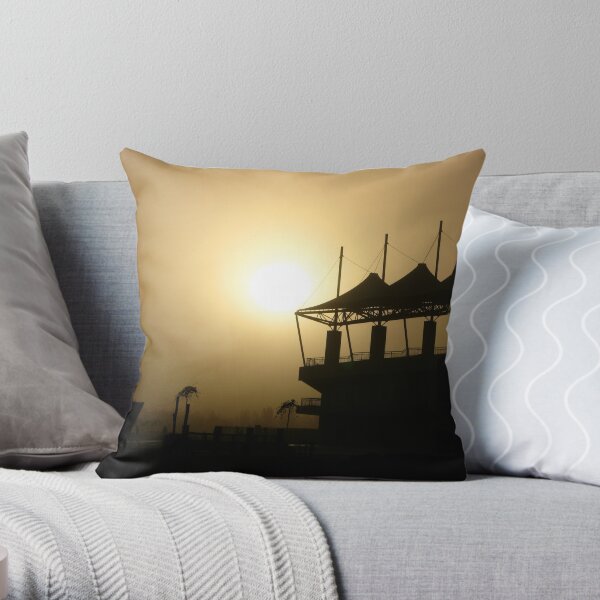 Hazy Outlines Throw Pillow