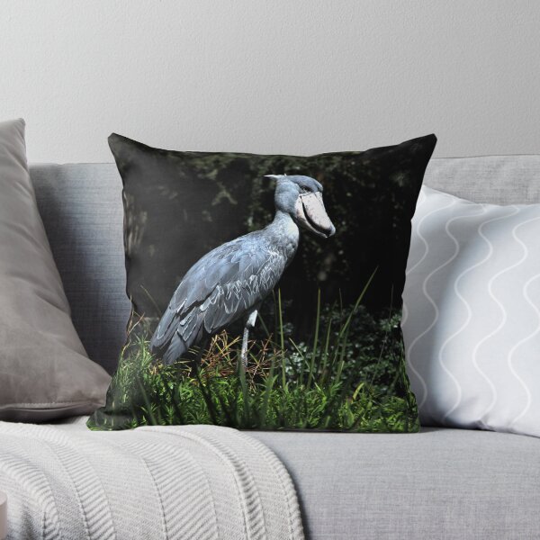 Shoe Billed Stork Throw Pillow