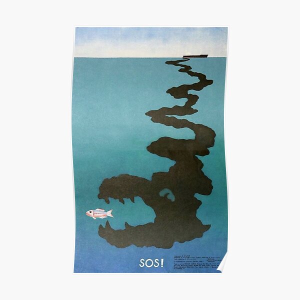 "SOS" - sowjetisches Propagandaplakat, 1980er Jahre Poster