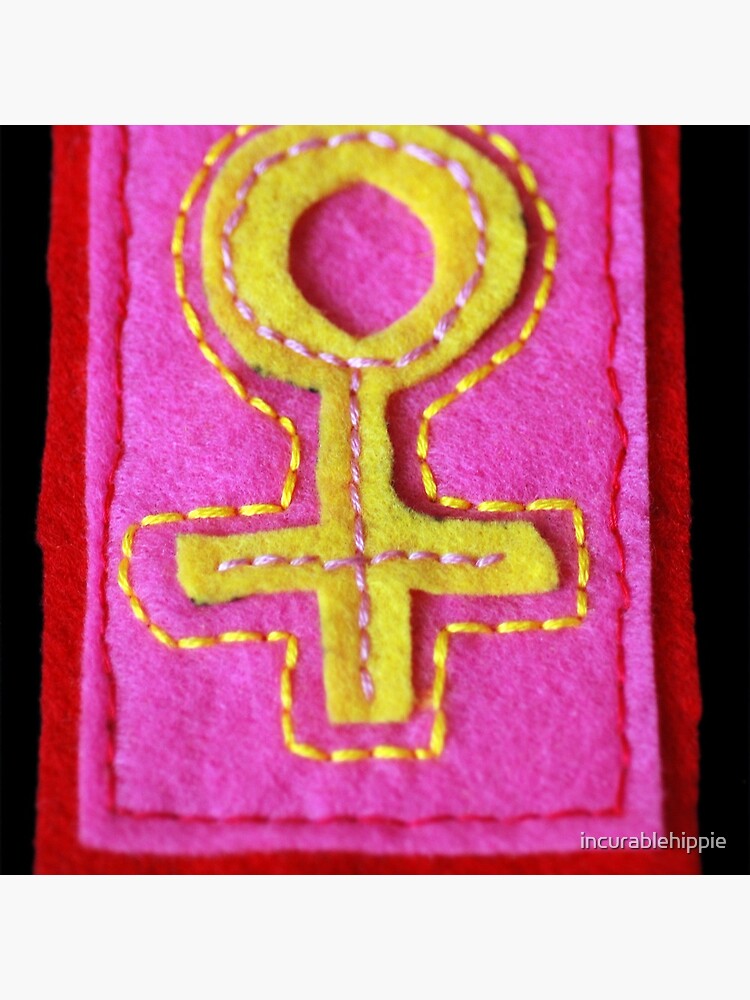 Hand-Embroidered Venus Symbol by incurablehippie