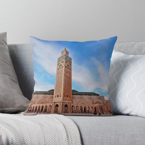 Hassan II Mosque Throw Pillow