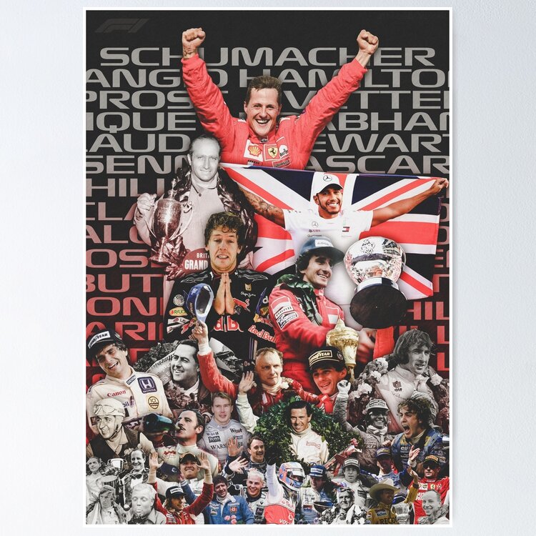 Formula One World Champions Poster - Formula 1 Merchandise Store