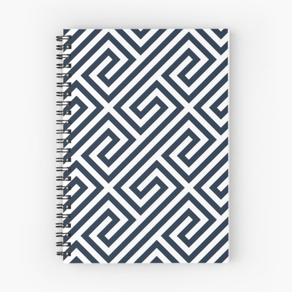 Item preview, Navy Greek Keys Geometric Pattern designed and sold by ImageNugget.