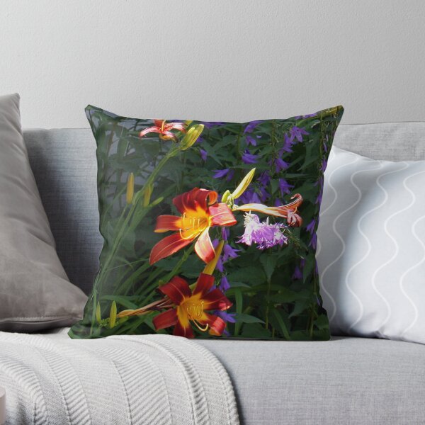 Daylilies in the Wildflowers Throw Pillow