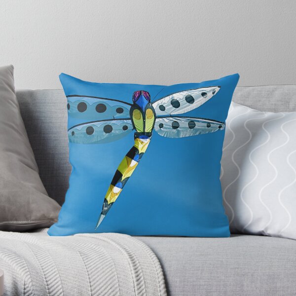 Lady Dragonfly Throw Pillow