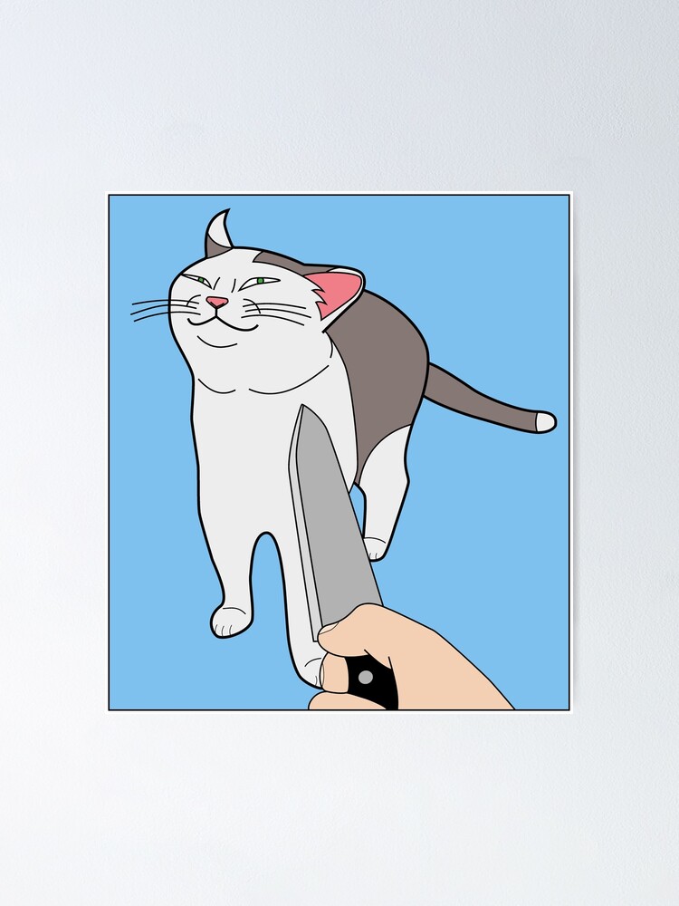 Smug Cat Meme Face - Cat - Posters and Art Prints