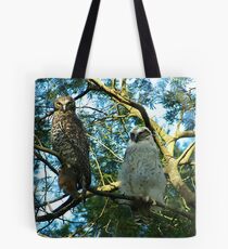 Powerful Owl Family 32 Tote Bag