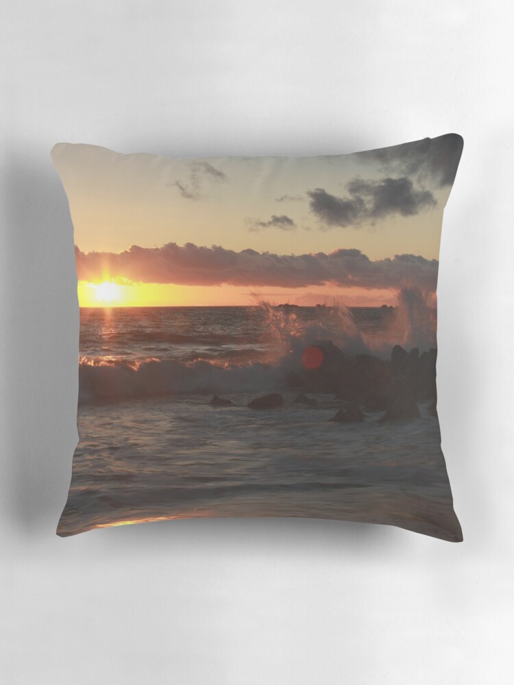Thumbnail 3 of 4, Pillow, Sunset at Burns Beach designed and sold by mistered.