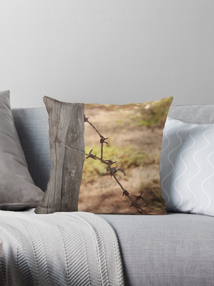 Thumbnail 1 of 4, Pillow, Old barbed wire designed and sold by mistered.