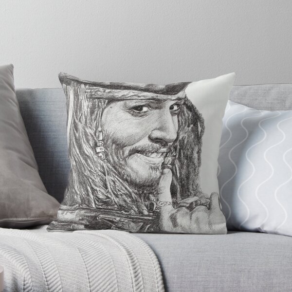 Captain Jack Sparrow Throw Pillow