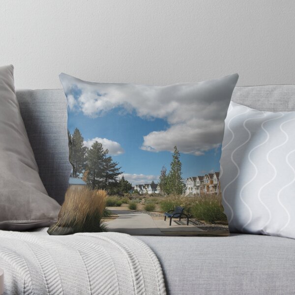 A Neighborhood Walk Throw Pillow