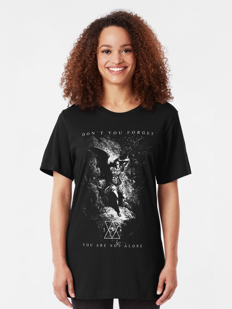 Alternate view of Lucifer - You are not alone - Eldritch Dreamer - Lovecraftian Cthulhu mythos wear Slim Fit T-Shirt