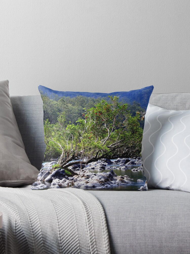 Thumbnail 1 of 4, Pillow, Nymboida River designed and sold by theoddshot.