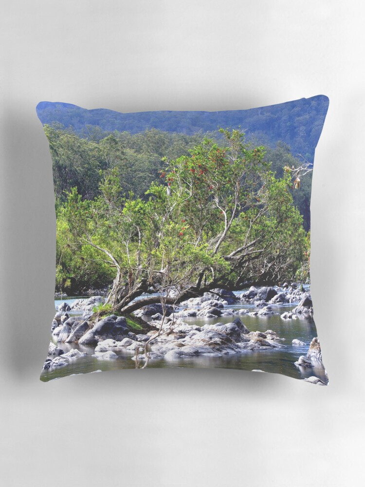 Thumbnail 3 of 4, Pillow, Nymboida River designed and sold by theoddshot.