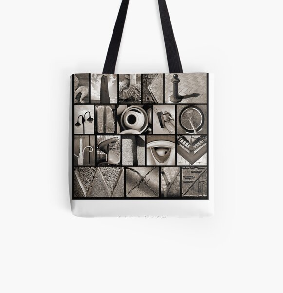 Alphabet All Over Print Tote Bag
