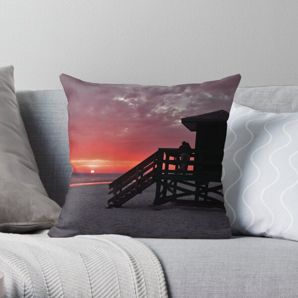 Lovers at Sunset Throw Pillow