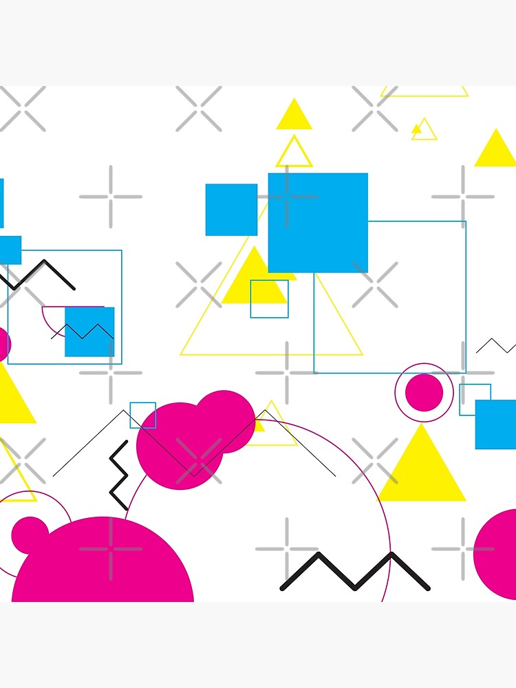 Thumbnail 4 of 4, Pillow, Basic Shapes, CMYK designed and sold by Pointit.
